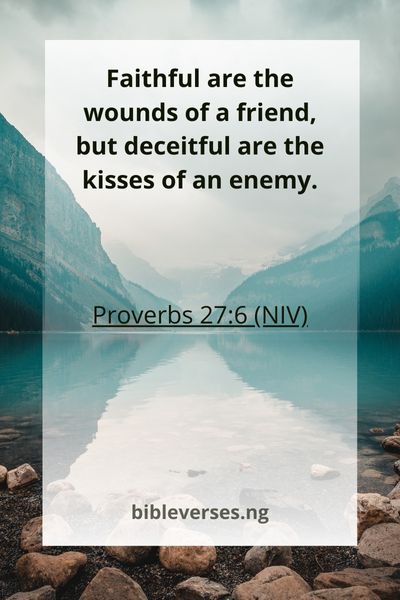 Proverbs 27:6 (NIV)