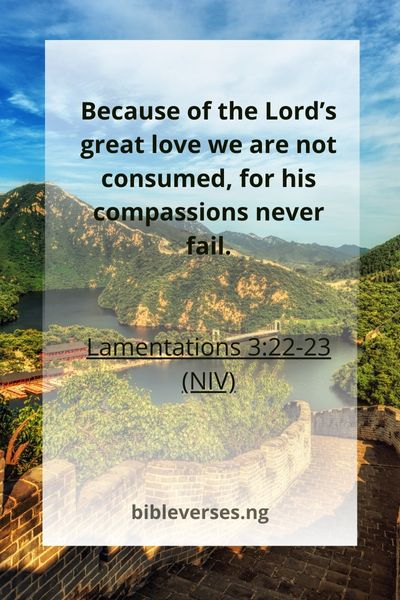 Lamentations 3:22-23 (NIV)