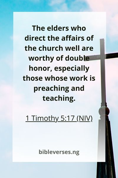 1 Timothy 5:17 (NIV)