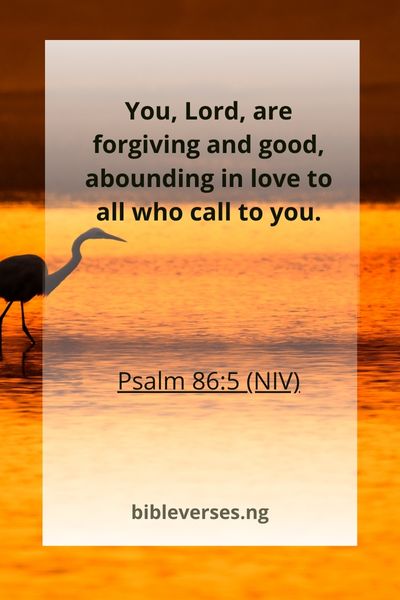 Psalm 86:5 (NIV)