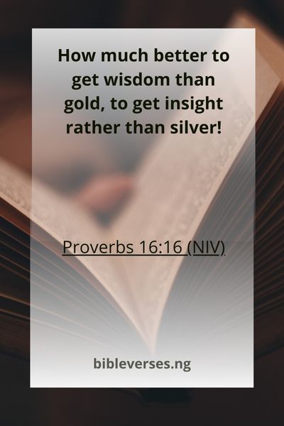 Proverbs 16:16 (NIV)