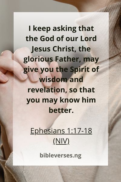 Ephesians 1:17-18 (NIV)