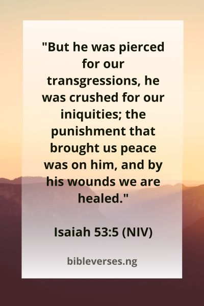 Isaiah 53:5 (NIV)